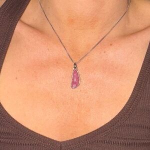 Elegant Pink Pendant Sterling Silver